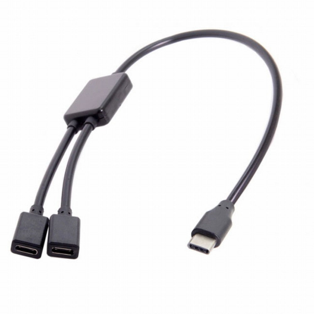 Type-C to Dual Ports USB-C Female Hub Cable For Laptop PC Mouse Flash Disk UC-127