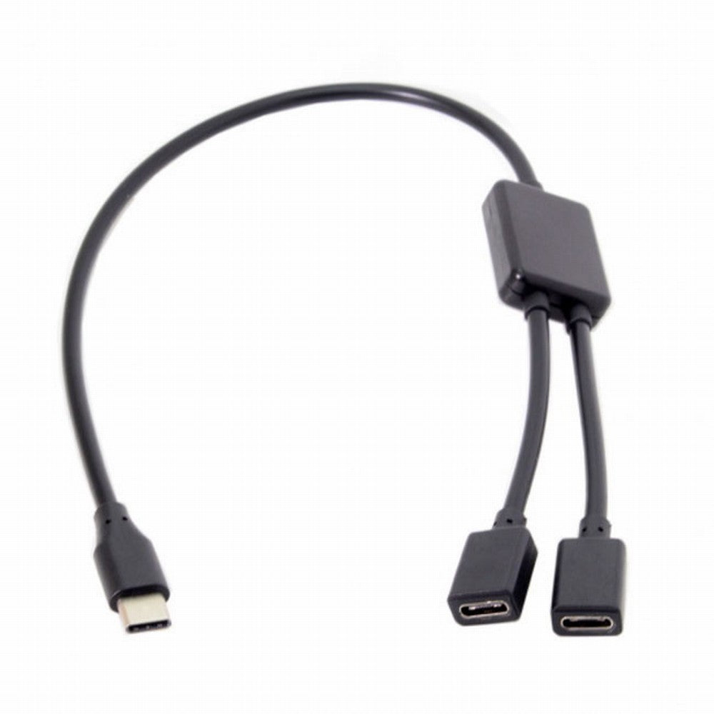 Type-C to Dual Ports USB-C Female Hub Cable For Laptop PC Mouse Flash Disk UC-127