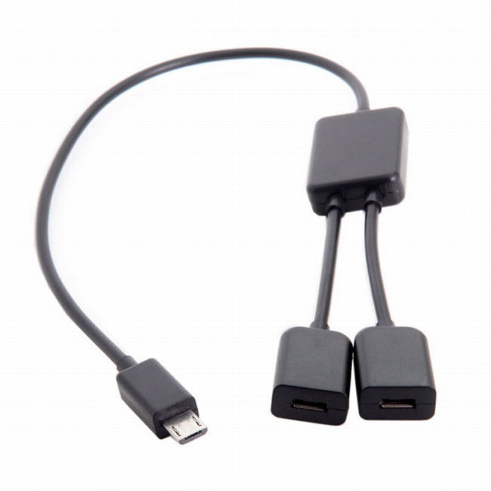 Micro USB to Dual Ports Micro USB Female Hub Cable For Laptop PC Mouse Flash Disk U2-127