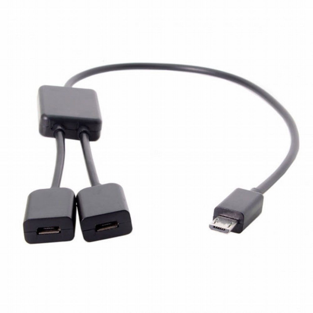 Micro USB to Dual Ports Micro USB Female Hub Cable For Laptop PC Mouse Flash Disk U2-127