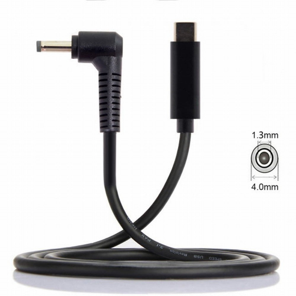 Type C USB-C Input to DC 4.0*1.3mm Power PD Charge Angled Cable for Laptop 18-20V UC-106-4013MM