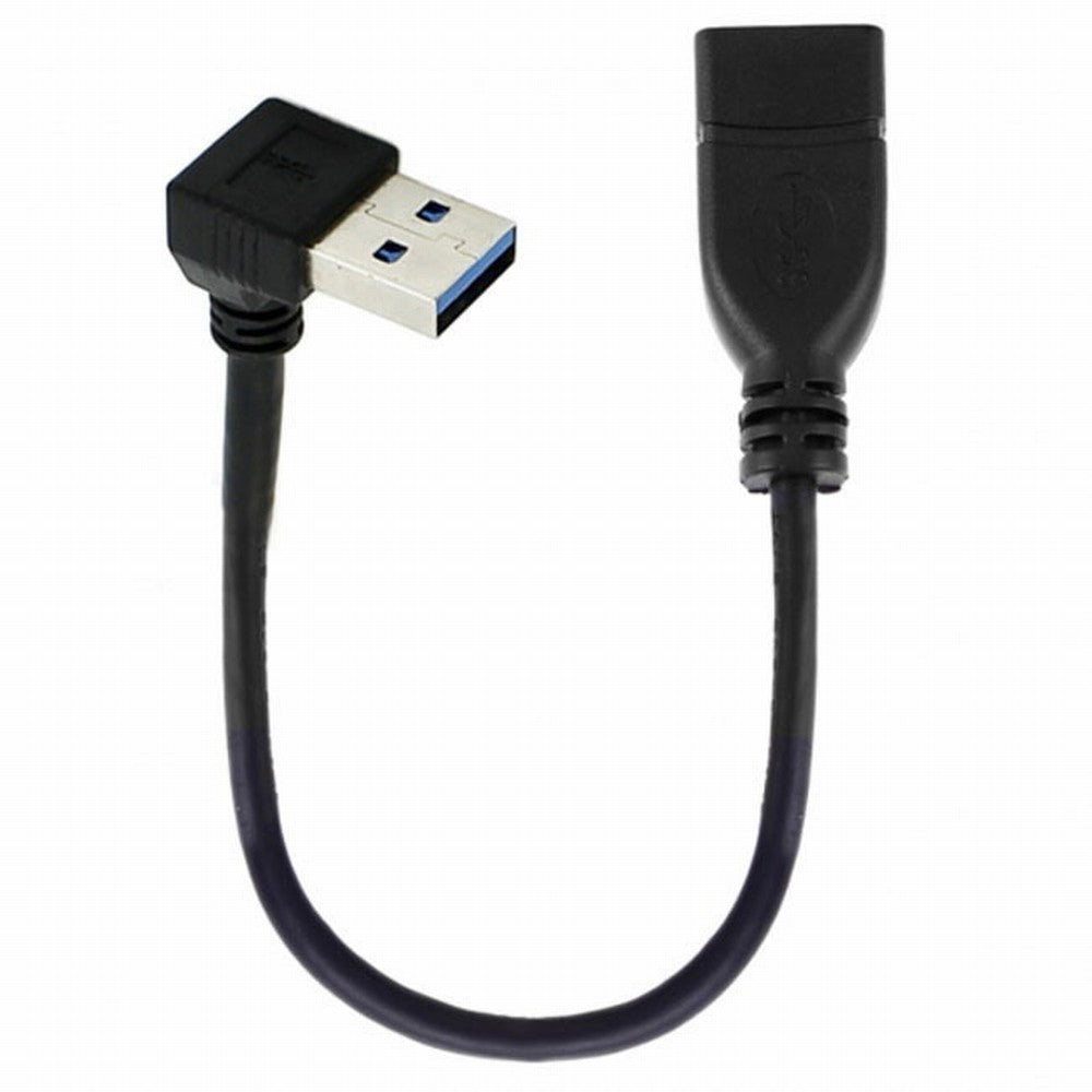 Up Angled USB 3.0 Type-A Male to USB 3.0 Type-A Female Extension Cable 20cm 5Gbps 90 Degree U3-036-UP