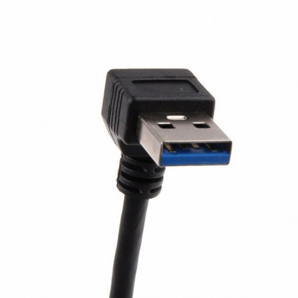 Down Angled USB 3.0 Type-A Male to USB 3.0 Type-A Female Extension Cable 20cm 5Gbps 90 Degree U3-036-DN