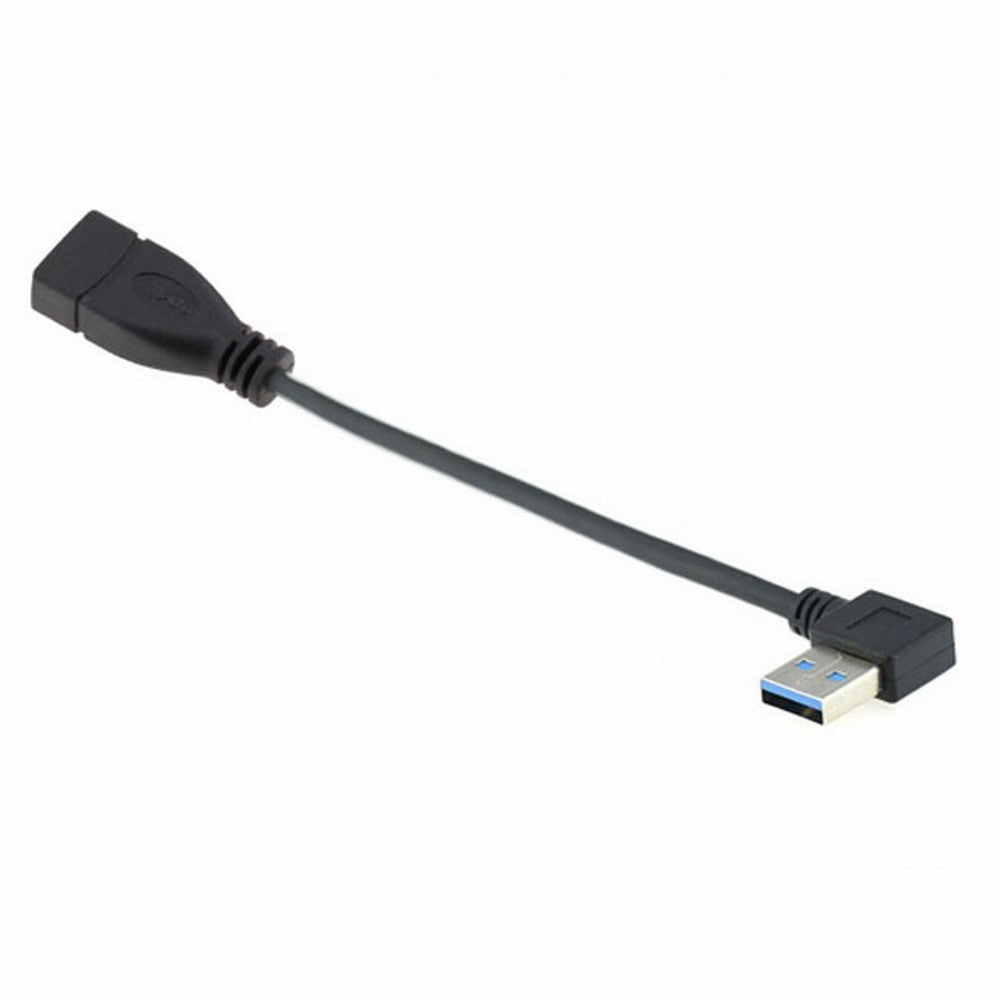 Left Angled USB 3.0 Type-A Male to USB 3.0 Type-A Female Extension Cable 20cm 5Gbps 90 Degree U3-036-LE