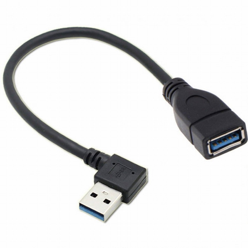 Right Angled USB 3.0 Type-A Male to USB 3.0 Type-A Female Extension Cable 20cm 5Gbps 90 Degree U3-036-RI