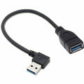 Right Angled USB 3.0 Type-A Male to USB 3.0 Type-A Female Extension Cable 20cm 5Gbps 90 Degree U3-036-RI