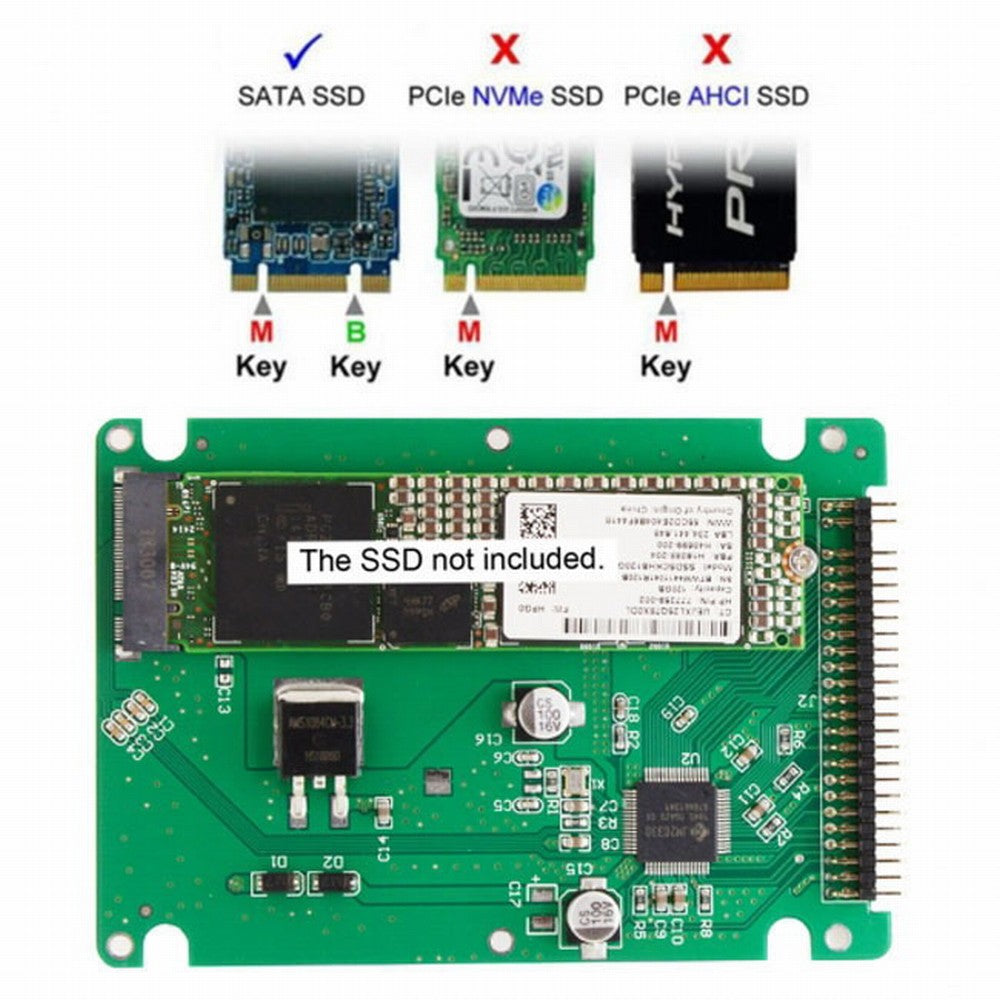 NGFF B/M-key SSD to 2.5 inch IDE 44Pin Hard Disk Case Enclosure for Notebook Laptop SA-107