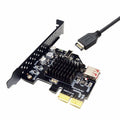 USB 3.1 Front Panel Socket USB 2.0 to PCI-E Express Card Adapter for Motherboard UC-136
