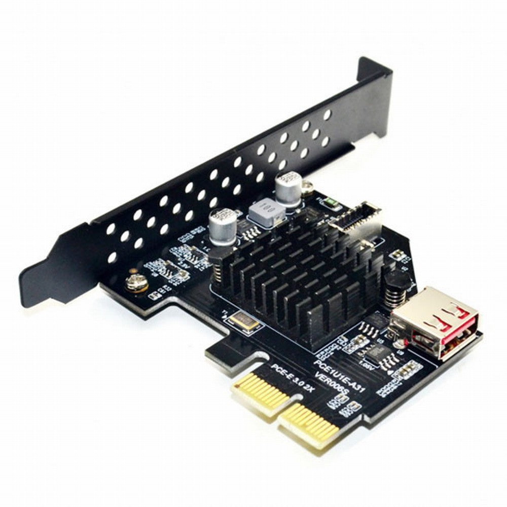 USB 3.1 Front Panel Socket USB 2.0 to PCI-E Express Card Adapter for Motherboard UC-136