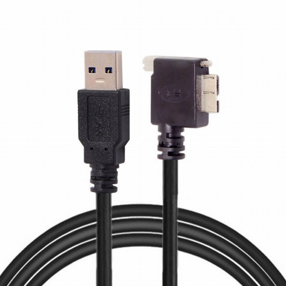  90 Degree Right Angled Micro USB Screw Mount to 3.0 Data Cable for Industrial Camera CC-U3-044-RI