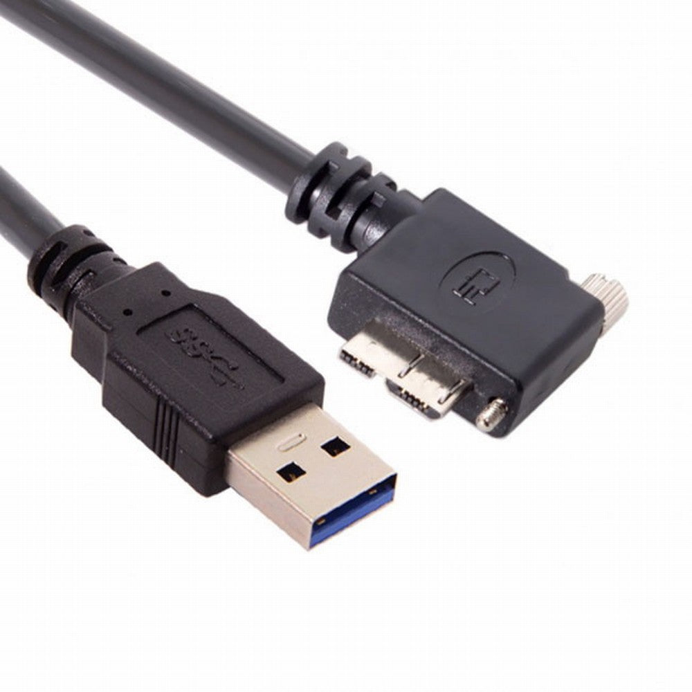  90 Degree Right Angled Micro USB Screw Mount to 3.0 Data Cable for Industrial Camera CC-U3-044-RI