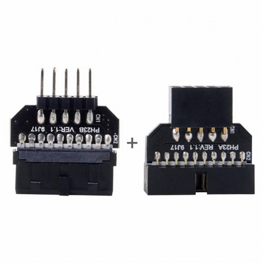 1set Reversible USB 2.0 9Pin Housing to Motherboard USB 3.0 20pin Header Female Adapter U2-026