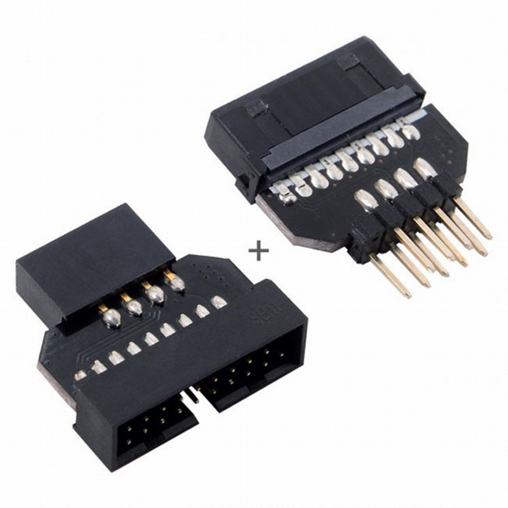 1set Reversible USB 2.0 9Pin Housing to Motherboard USB 3.0 20pin Header Female Adapter U2-026