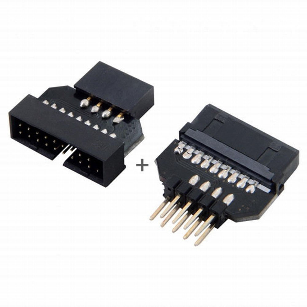 1set Reversible USB 2.0 9Pin Housing to Motherboard USB 3.0 20pin Header Female Adapter U2-026