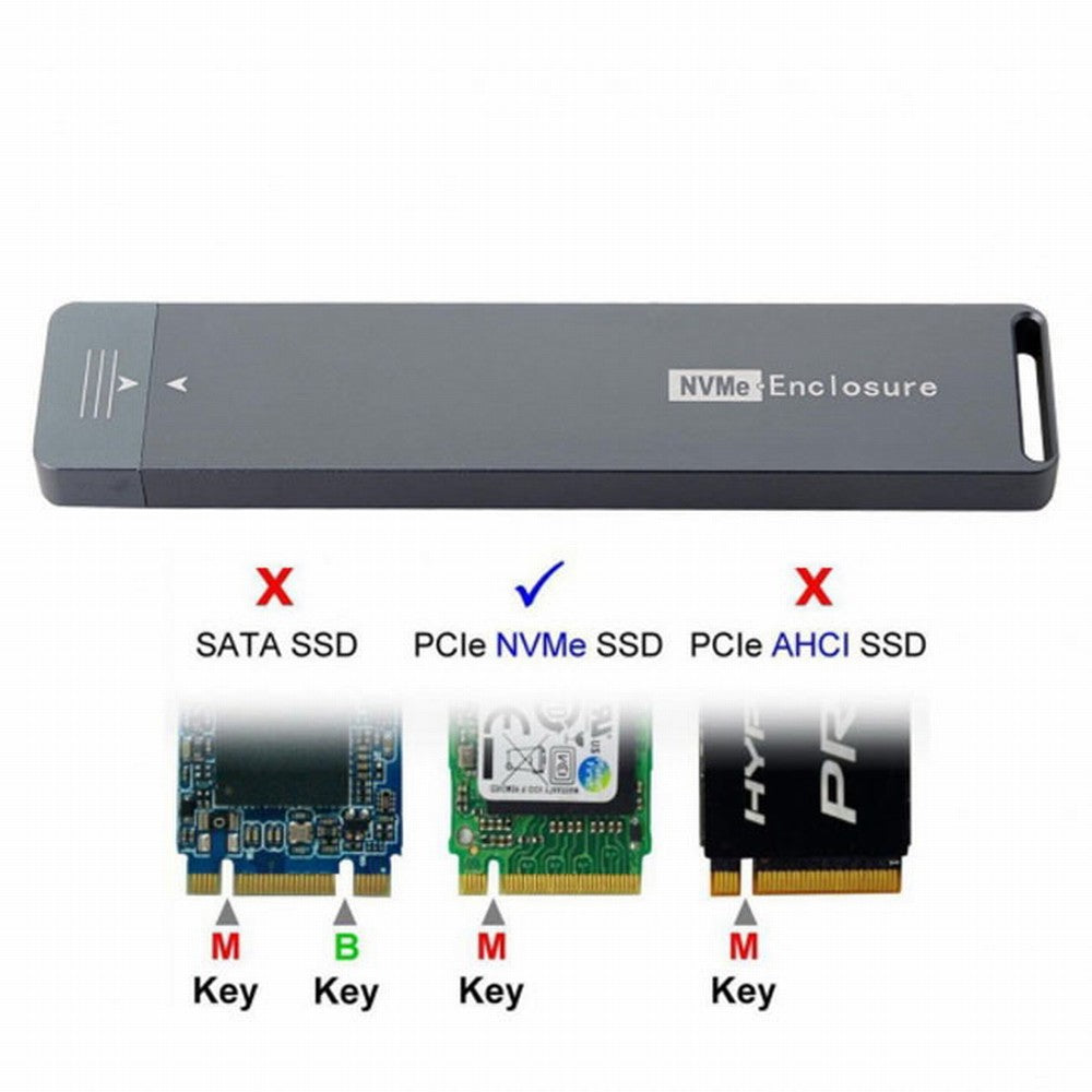 USB 3.0 to NVME M-key M.2 NGFF SSD External PCBA Conveter Adapter RTL9210 Chipset with Case U3-017