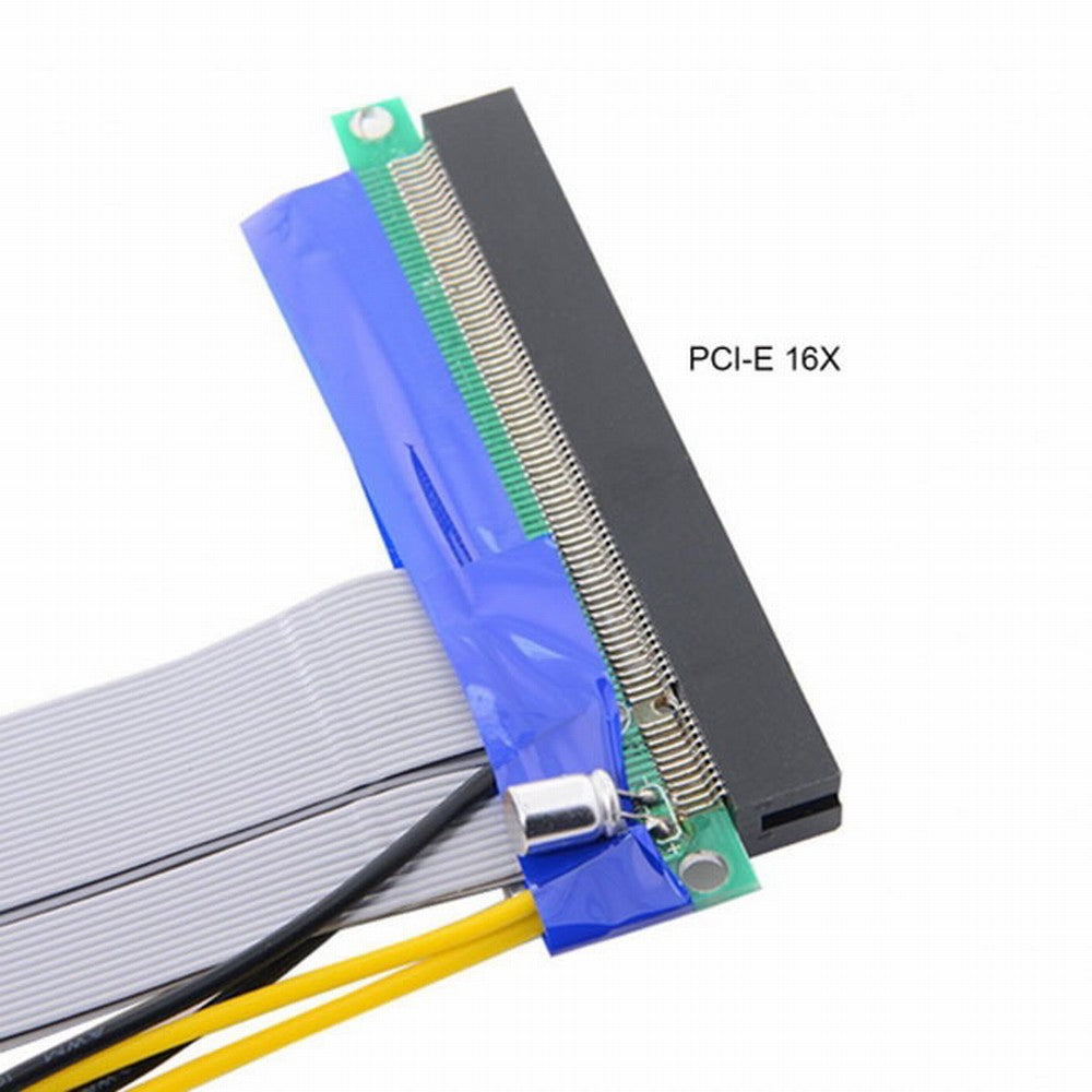 PCI-E Express 4x to 16x Flex Cable Extender Converter Riser Card Adapter with 4pin Power 15cm EP-005