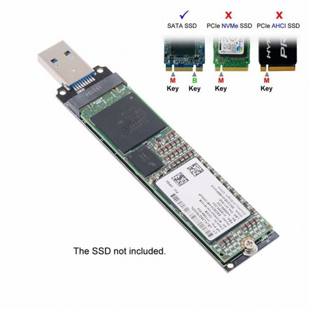 B/M-key NGFF M2 SSD to USB 3.0 External PCBA Conveter Adapter Card Flash Disk Type U3-037