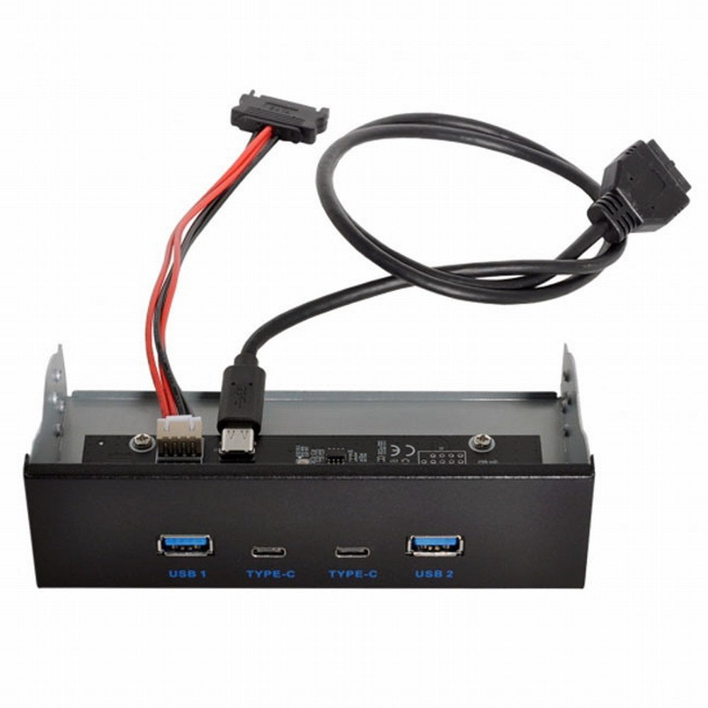 USB-C USB 3.0 HUB 4 Ports Front Panel to Motherboard 20Pin Connector Cable for 5.25" CD-ROM Bay U3-081