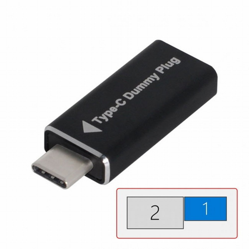 CY Virtual Display Adapter USB-C Type-C DDC EDID Dummy Plug Headless Ghost Display Emulator 1920x1080p@60Hz UC-142