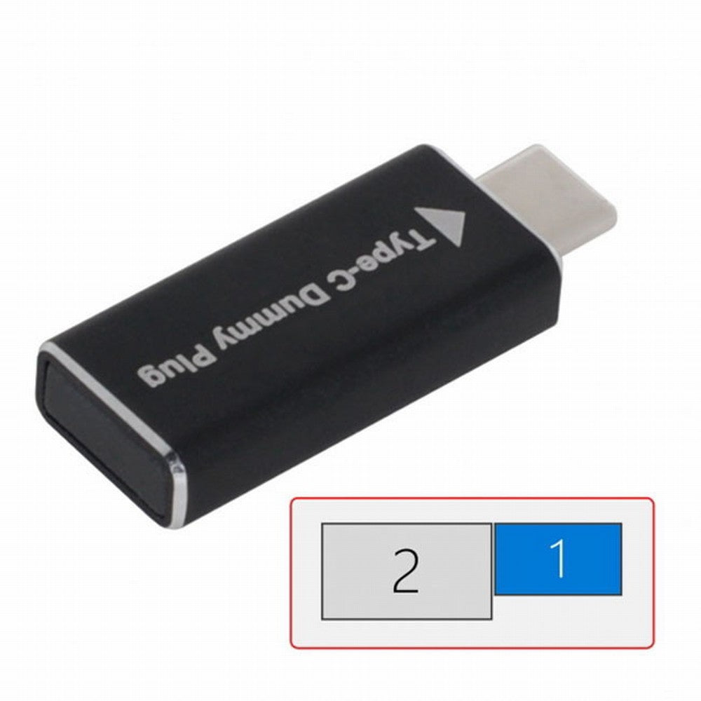 CY Virtual Display Adapter USB-C Type-C DDC EDID Dummy Plug Headless Ghost Display Emulator 1920x1080p@60Hz UC-142