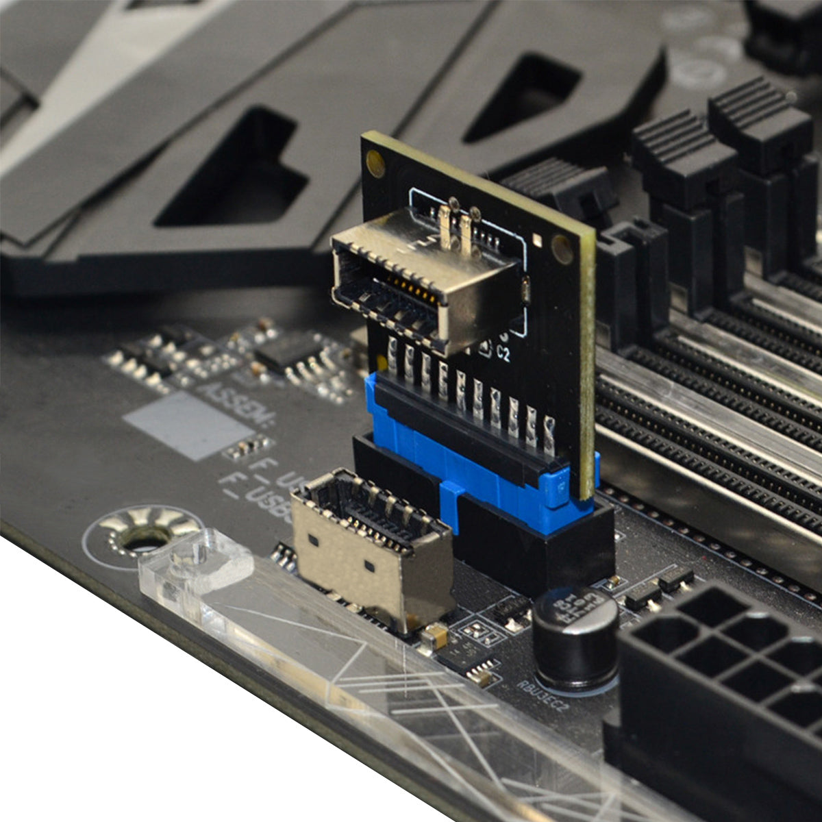 USB 3.1 Front Panel Socket Key-A Type-E to USB 3.0 20Pin Header Male Extension Adapter for Motherboard UC-159