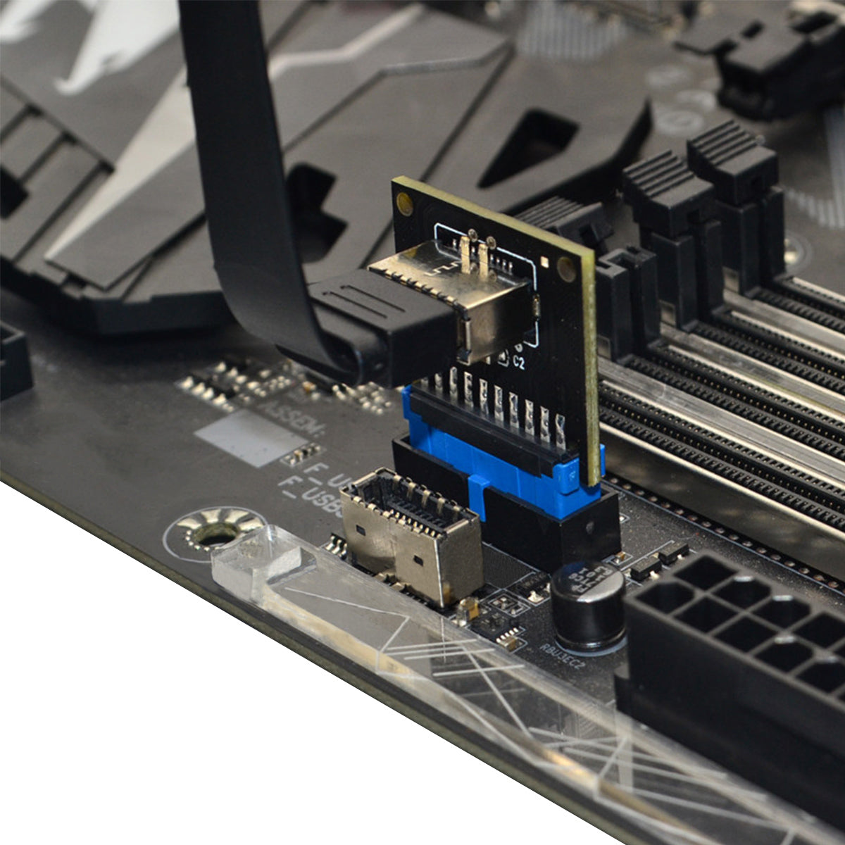 USB 3.1 Front Panel Socket Key-A Type-E to USB 3.0 20Pin Header Male Extension Adapter for Motherboard UC-159