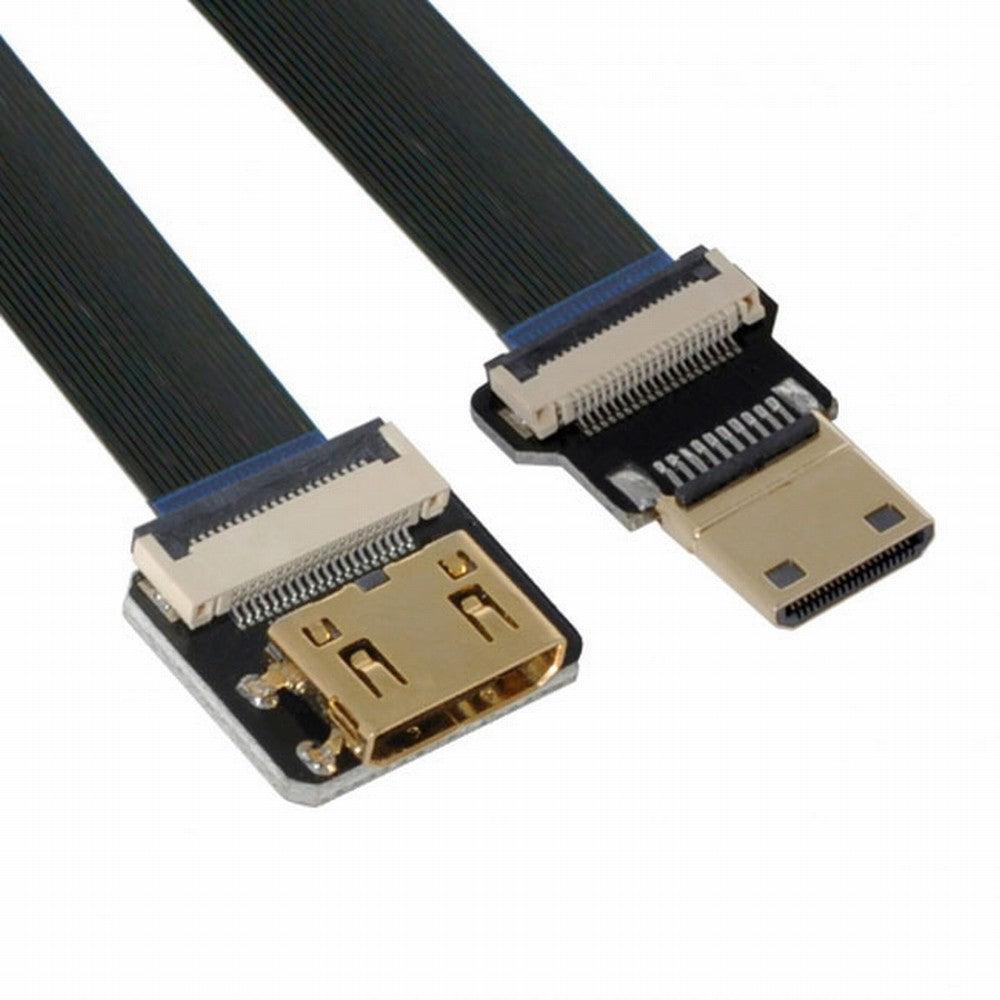 CYFPV Mini HDMI Male to Mini HDMI Female Extension FPC Flat Cable 1080P for FPV HDTV Multicopter Aerial Photography CC-HD-191-BK