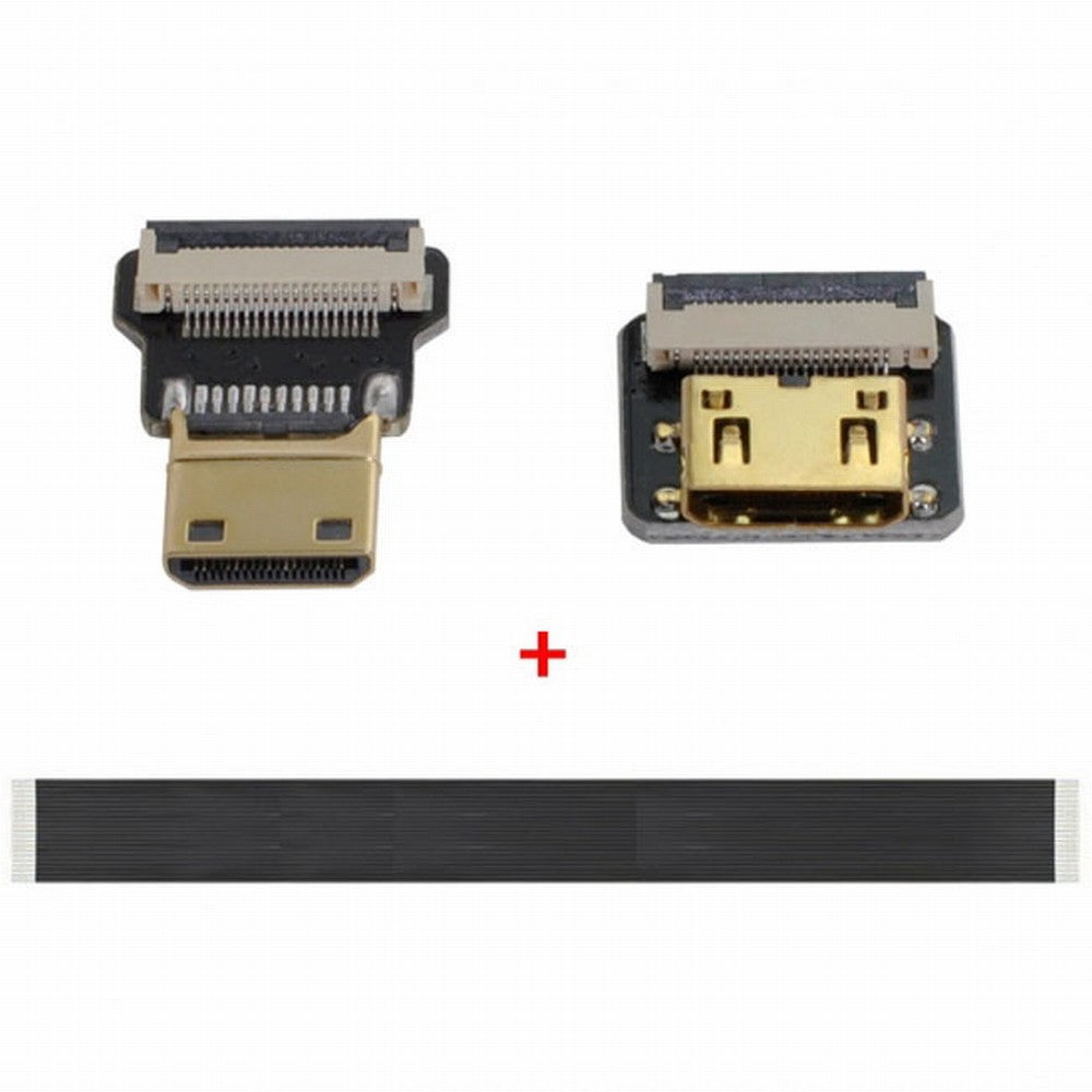 CYFPV Mini HDMI Male to Mini HDMI Female Extension FPC Flat Cable 1080P for FPV HDTV Multicopter Aerial Photography CC-HD-191-BK