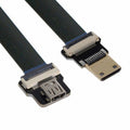 CYFPV Mini HDMI Male to Micro HDMI Female Extension FPC Flat Cable 1080P for FPV HDTV Multicopter Aerial Photography CC-HD-193-BK