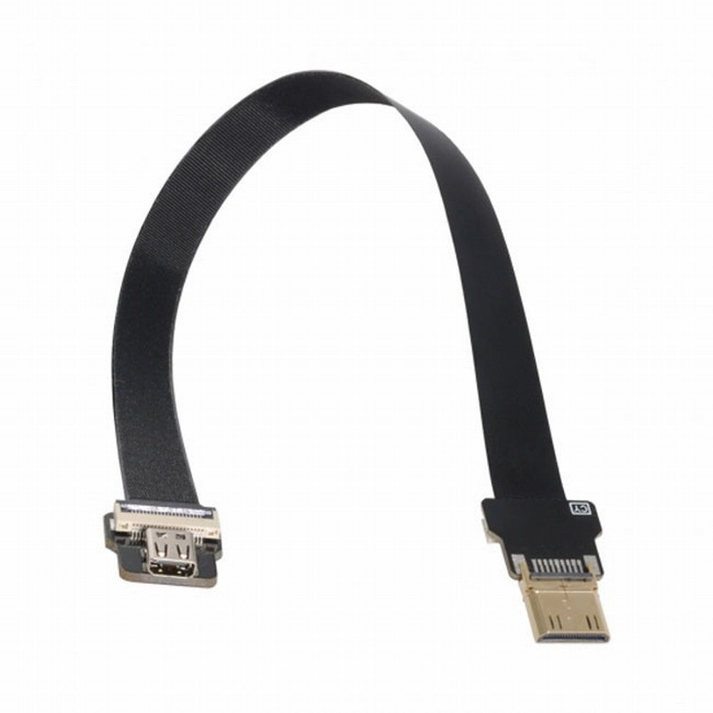 CYFPV Mini HDMI Male to Micro HDMI Female Extension FPC Flat Cable 1080P for FPV HDTV Multicopter Aerial Photography CC-HD-193-BK