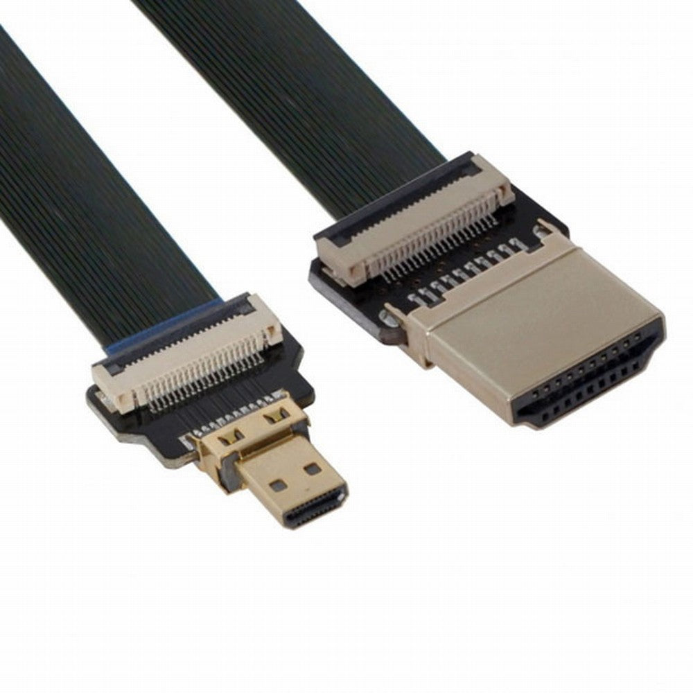 CYFPV HDMI Male to Micro HDMI Male Extension FPC Flat Cable 1080P for FPV HDTV Multicopter Aerial Photography CC-HD-194-BK