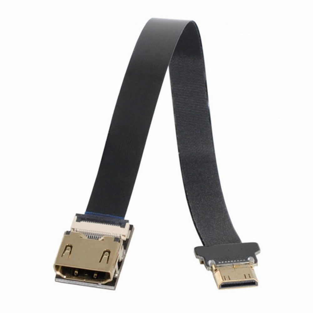 CYFPV HDMI Female to Mini HDMI Male Extension FPC Flat Cable 1080P for FPV HDTV Multicopter Aerial Photography CC-HD-196-BK