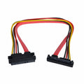 Down Angled SATA III 3.0 7+15 22 Pin SATA Male to Female Data Power Extension Cable 30cm SA-065-DN