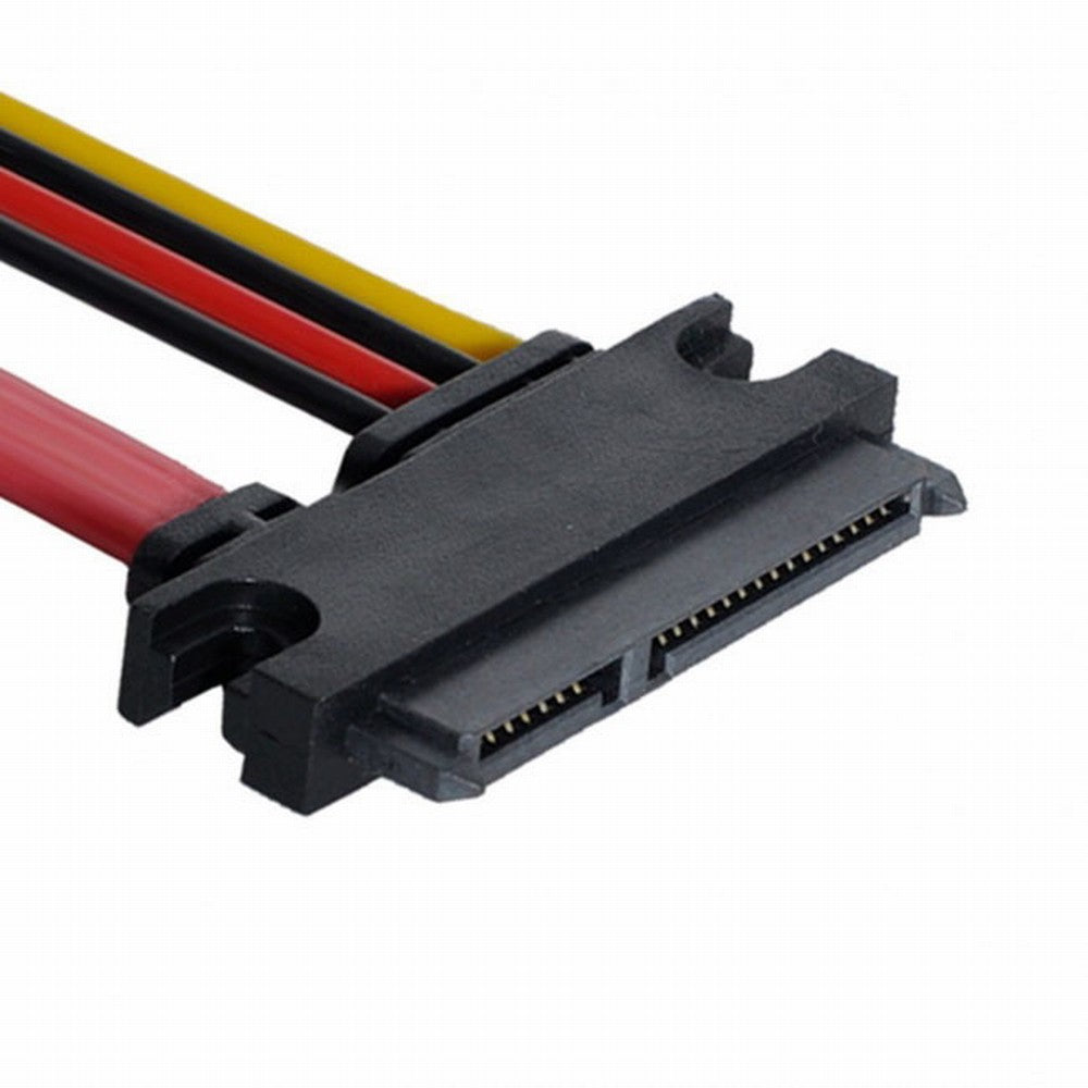 Down Angled SATA III 3.0 7+15 22 Pin SATA Male to Female Data Power Extension Cable 30cm SA-065-DN