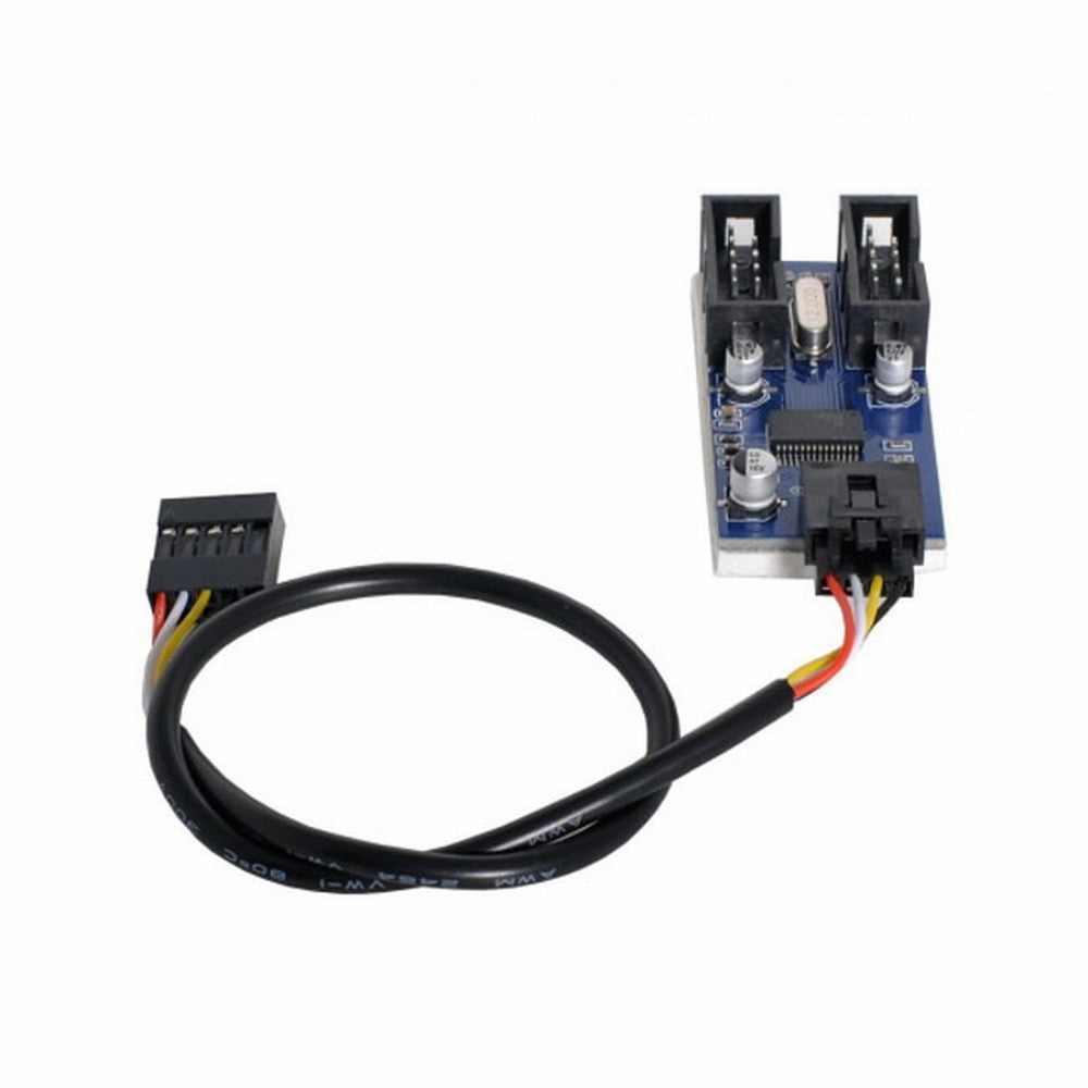 Motherboard 9pin USB 2.0 Header 1 to 2 Female Extension Cable HUB Connector Adapter Port Multilier U2-034