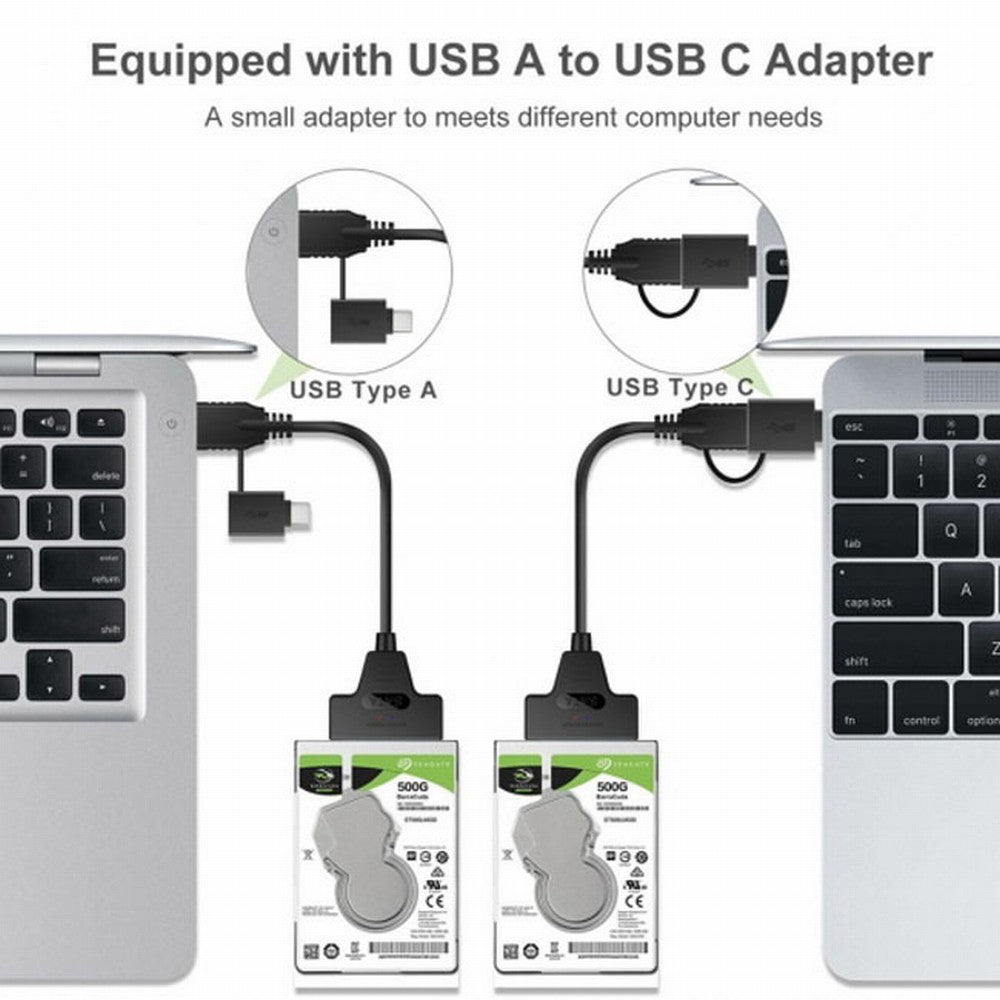 Type C USB 3.0 Male to SATA 22 Pin 2.5" Hard disk driver SSD Adapter Cable for Macbook Laptop UC-147