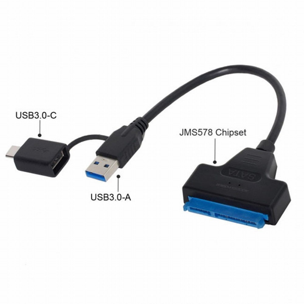 Type C USB 3.0 Male to SATA 22 Pin 2.5" Hard disk driver SSD Adapter Cable for Macbook Laptop UC-147