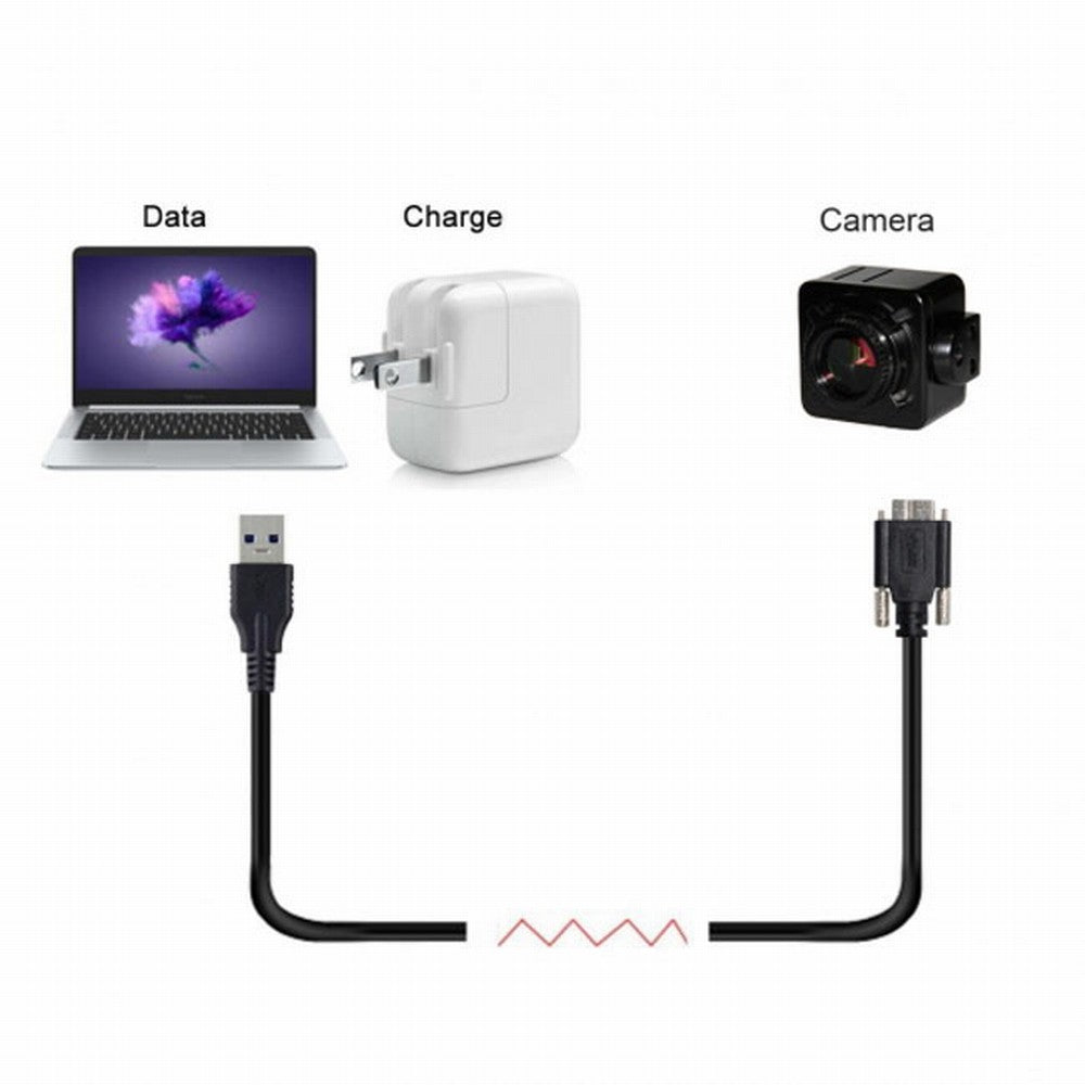 USB 3.0 A type Cable Male to Micro USB 3.0 B Male with Mount Panel Screws for Hard Disk Mobile Phone CC-U3-106