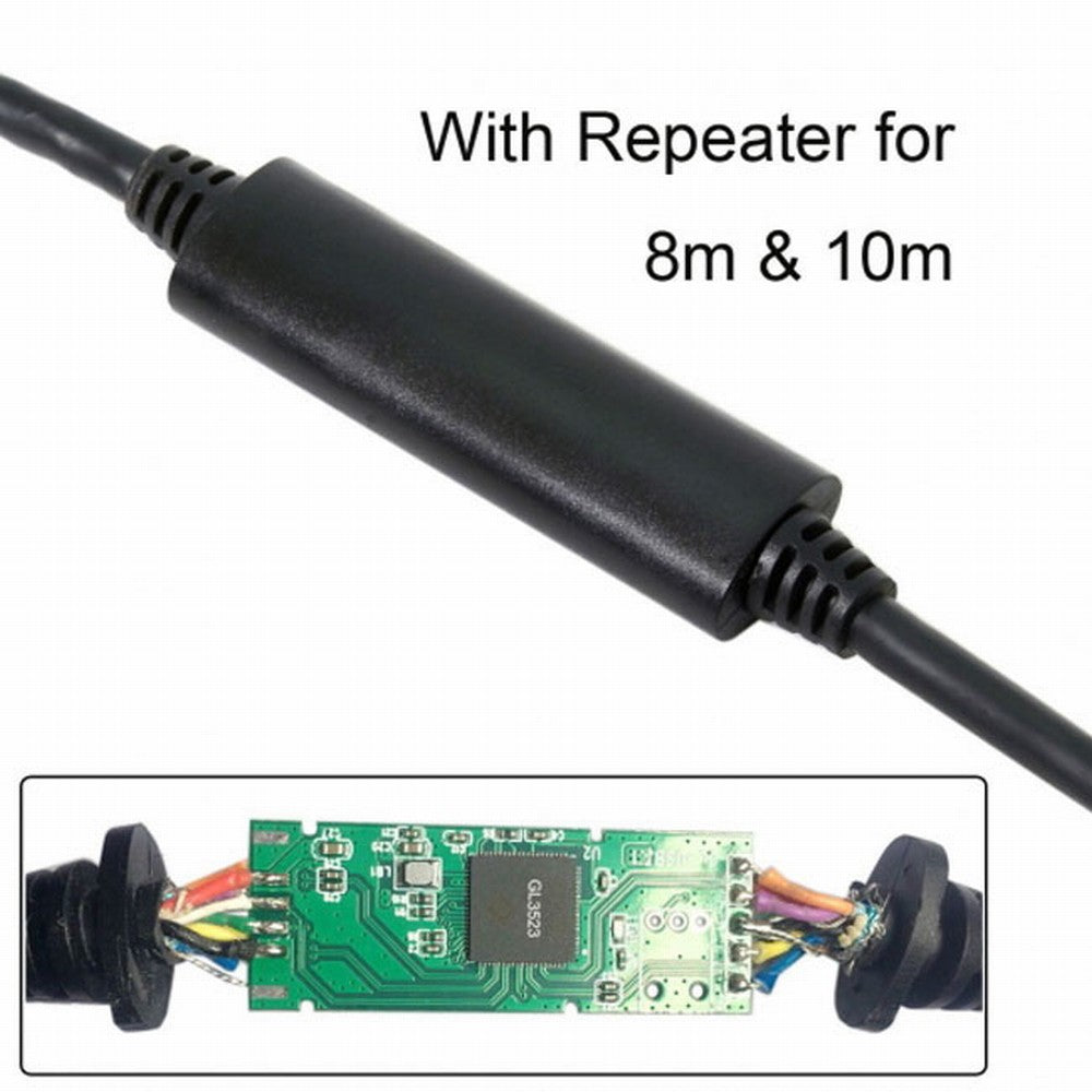 8m USB 3.0 A Type Repeater Cable Male to Micro USB 3.0 B Male with Mount Panel Screws for Camera U3-106-8.0M