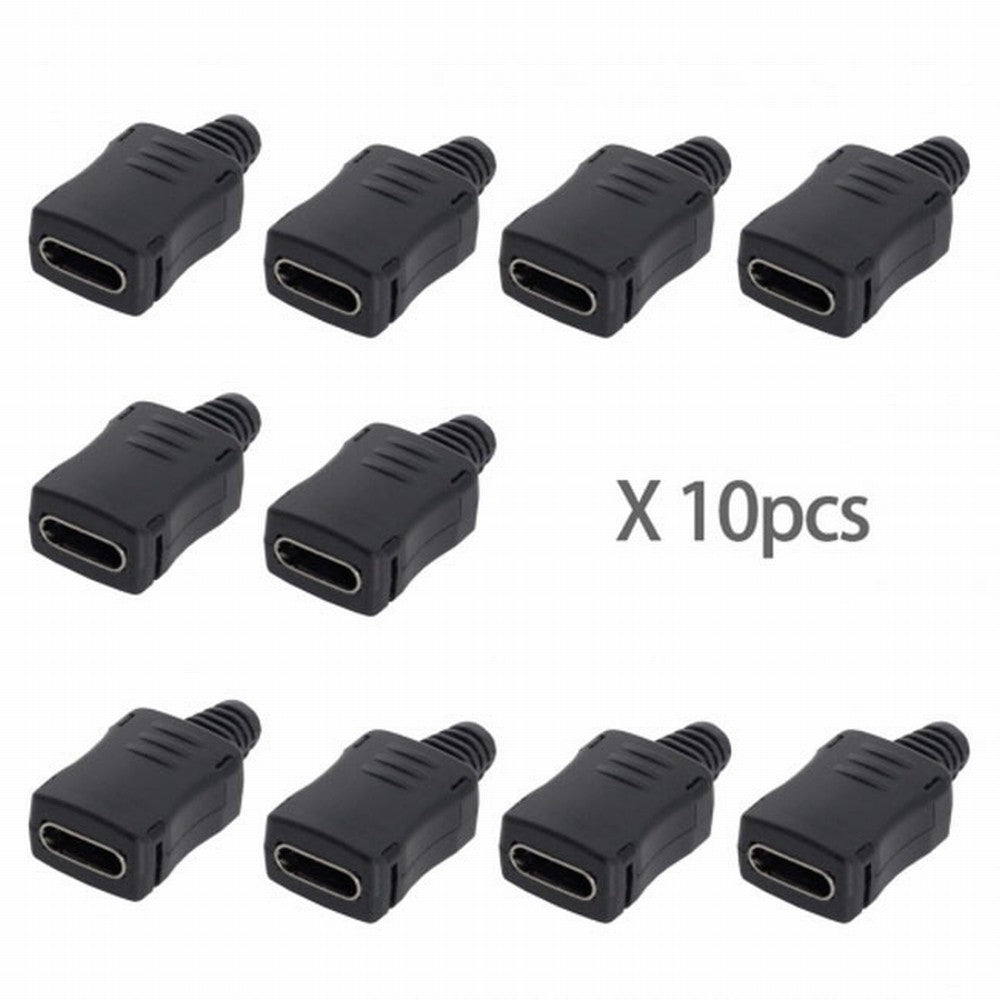 10set DIY 4pin USB 2.0 Type C Female Socket Connector SMT type with PC Board Housing 3.0mm SR UC-071