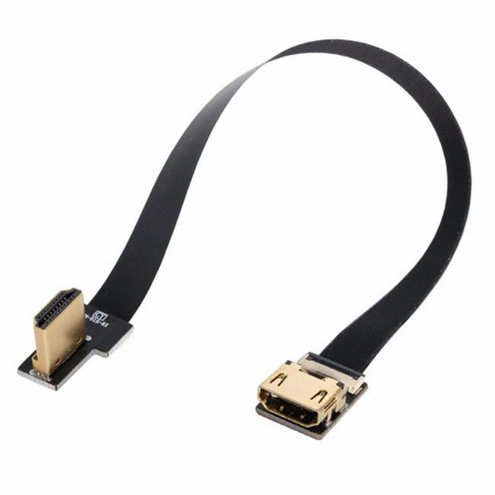 CYFPV Right Angled 90 Degree HDMI Male to Female FPC Flat Cable for HDTV Multicopter Aerial Photography CC-HD-216-RI