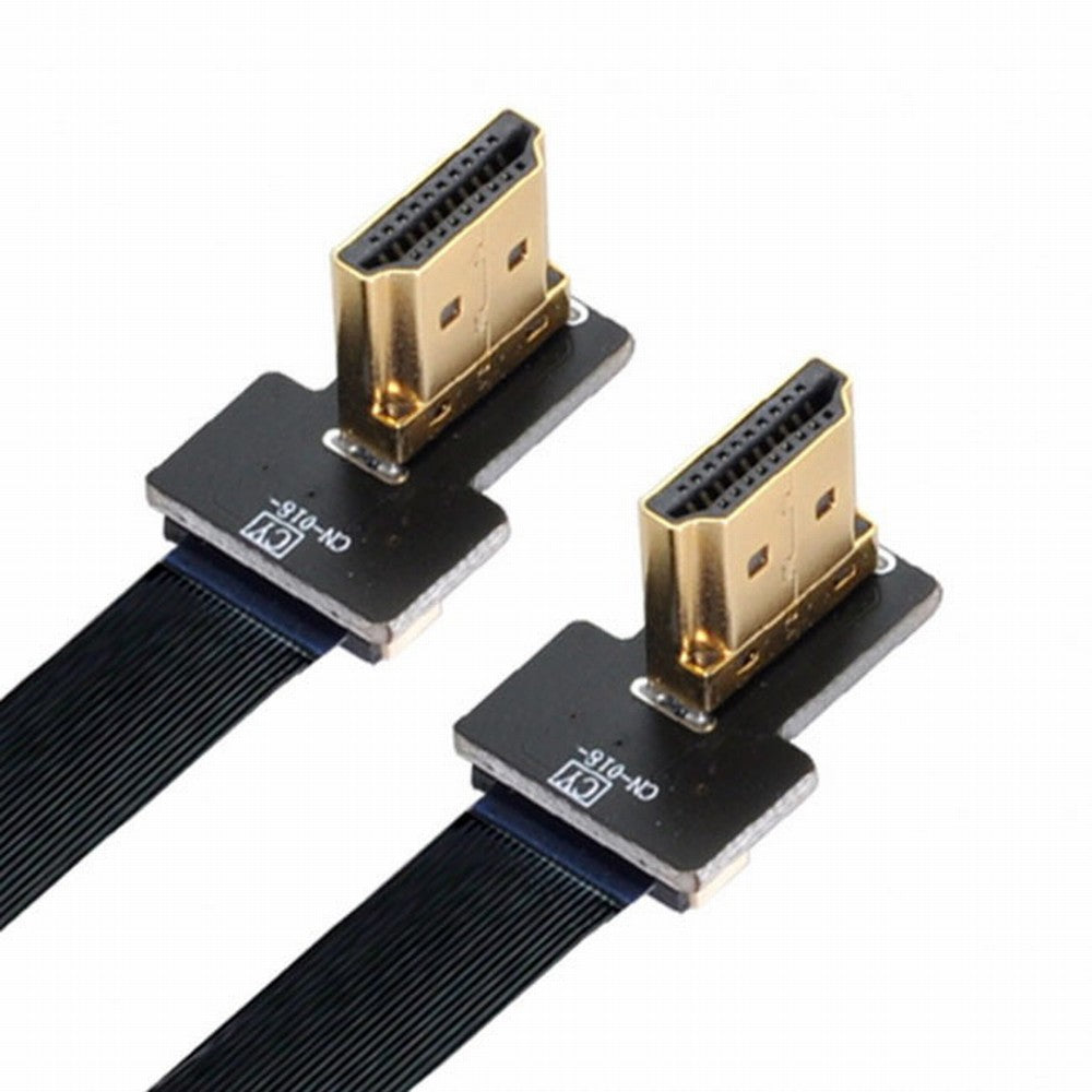 CYFPV Dual 90 Degree Right Angled HDMI Type A Male to Male HDTV FPC Flat Cable for FPV HDTV Multicopter Aerial Photography CC-HD-206-RI