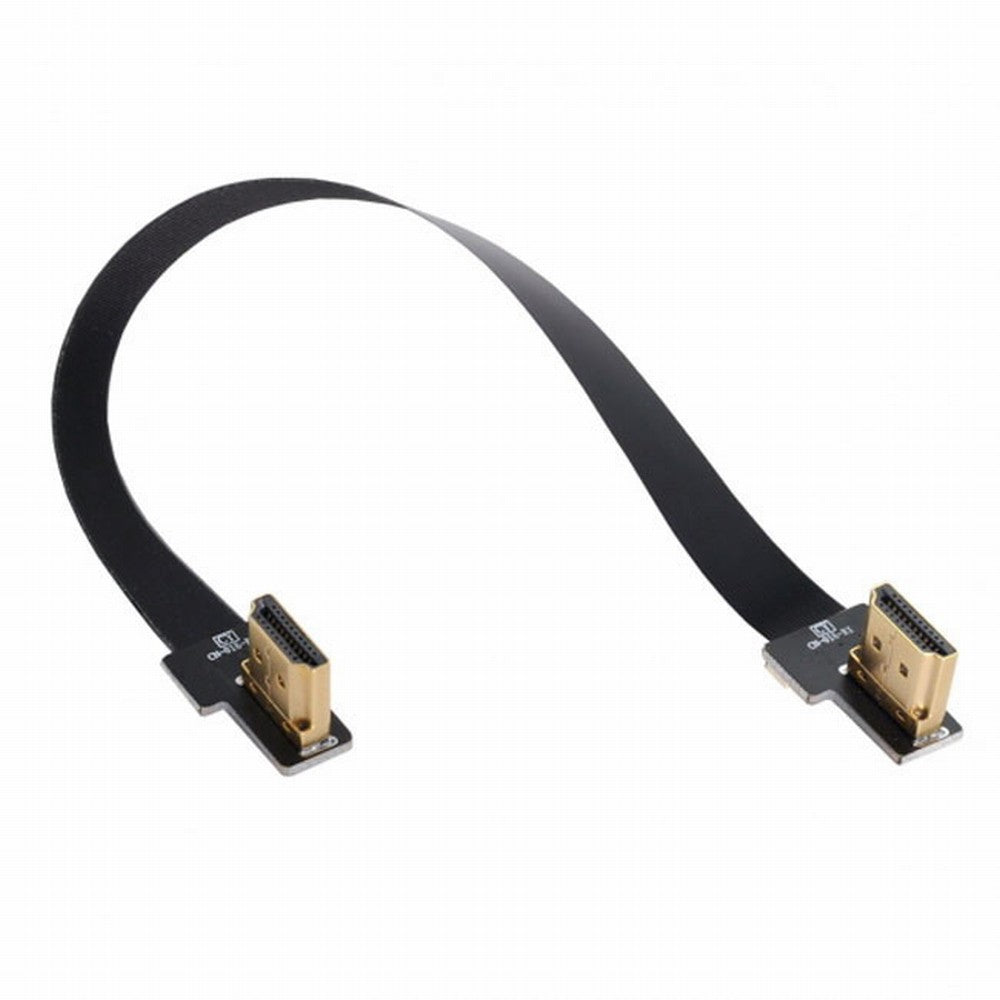 CYFPV Dual 90 Degree Right Angled HDMI Type A Male to Male HDTV FPC Flat Cable for FPV HDTV Multicopter Aerial Photography CC-HD-206-RI