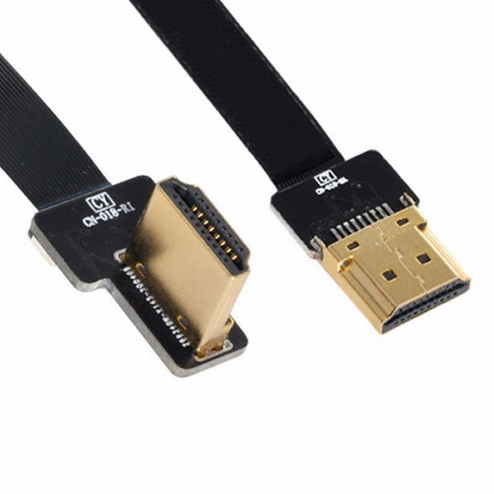 CYFPV FPV HDMI Male to Left Angled 90D HDMI Male HDTV FPC Flat Cable for FPV HDTV Multicopter Aerial Photography CC-HD-198-LE