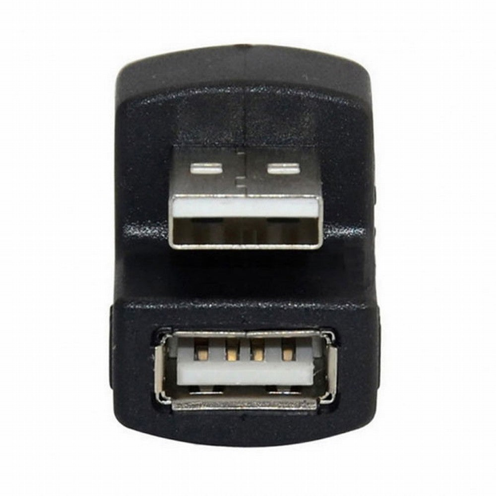 Up Angled USB 2.0 Adapter A Male to Female Extension 90 180 360 Degree Black U2-099-UP