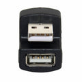 Down Angled USB 2.0 Adapter A Male to Female Extension 90 180 360 Degree Black U2-099-DN