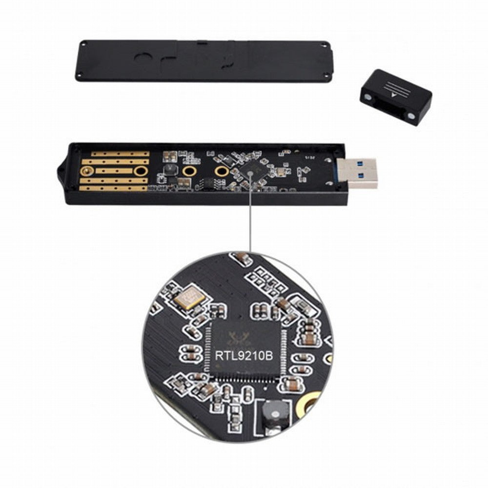 USB 3.0 to NVME M-key M.2 NGFF SATA SSD External PCBA Case Conveter Adapter RTL9210B Chipset U3-057-2280MM