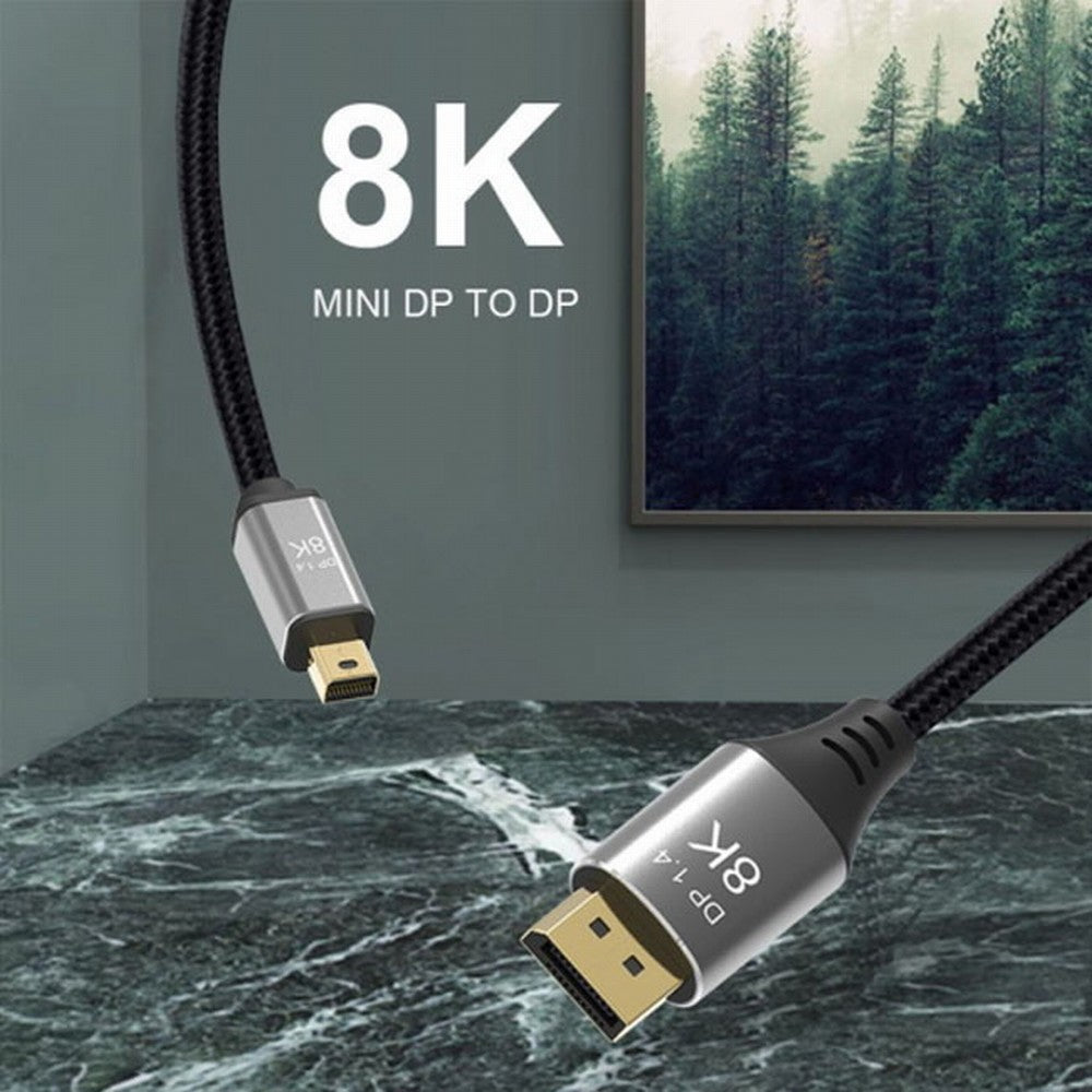 DisplayPort 1.4 8K 60hz Cable Ultra-HD UHD 4K 144hz Mini DP to DP Cable 7680*4320 for Video PC Laptop TV CC-DP-037
