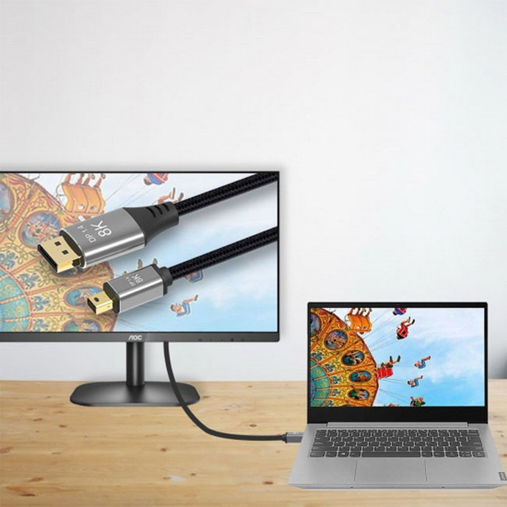DisplayPort 1.4 8K 60hz Cable Ultra-HD UHD 4K 144hz Mini DP to DP Cable 7680*4320 for Video PC Laptop TV CC-DP-037