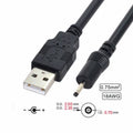 18AWG 0.75mm*2 USB 2.0 A Type Male to DC 2.50mm 2.35mm 0.7mm Power Plug 5V Cable 100cm U2-035